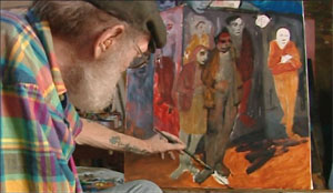 Derroll painting